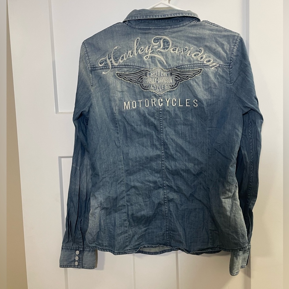 Harley-Davidson Denim Button Down Shirt
